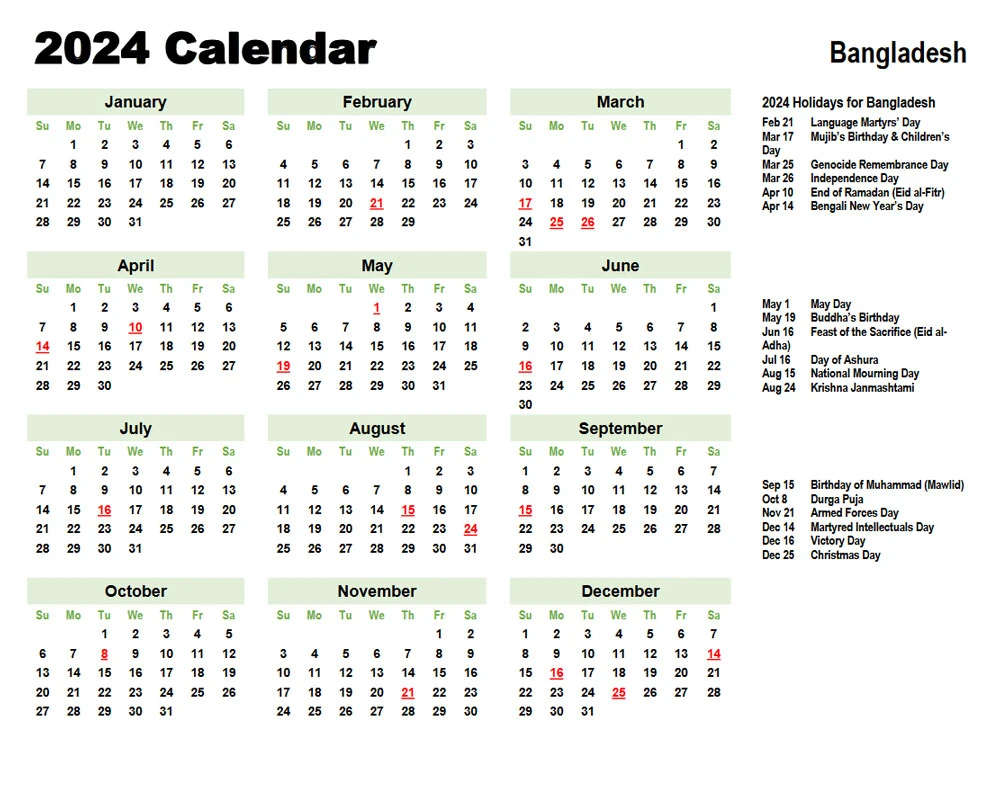 DUSC Calendar